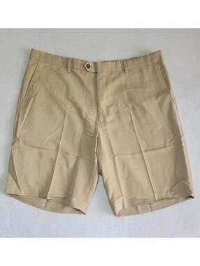 Cutter & Buck Golf Shorts Khaki Flat Front Size 40